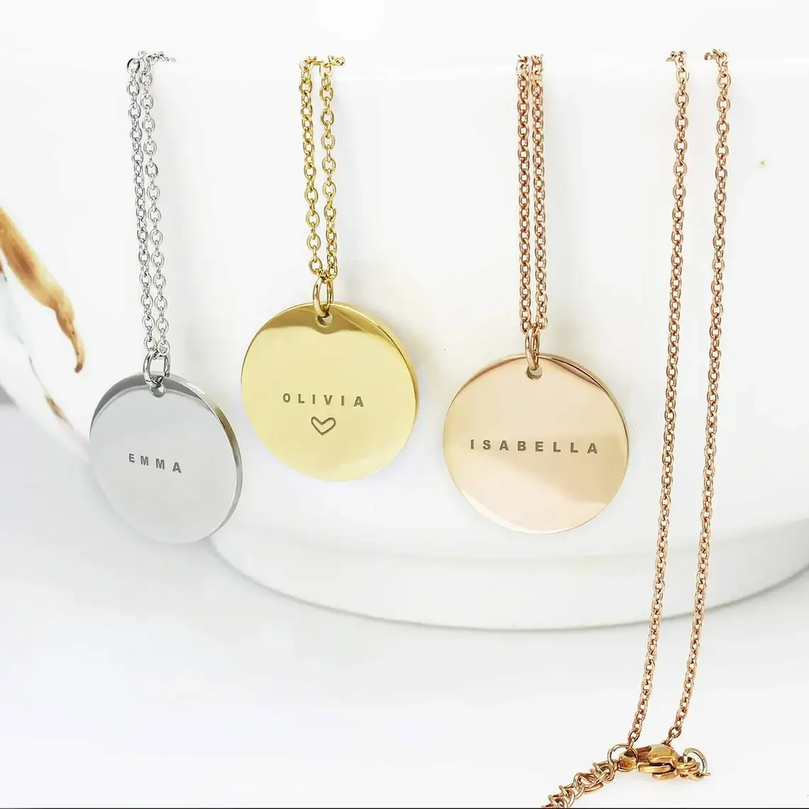 Custom Engraved Names Date Sta - Birth Flower Necklace ulasan dan harga