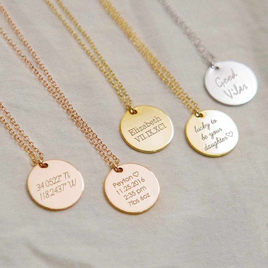 Custom Engraved Names Date Sta - Birth Flower Necklace ulasan dan harga