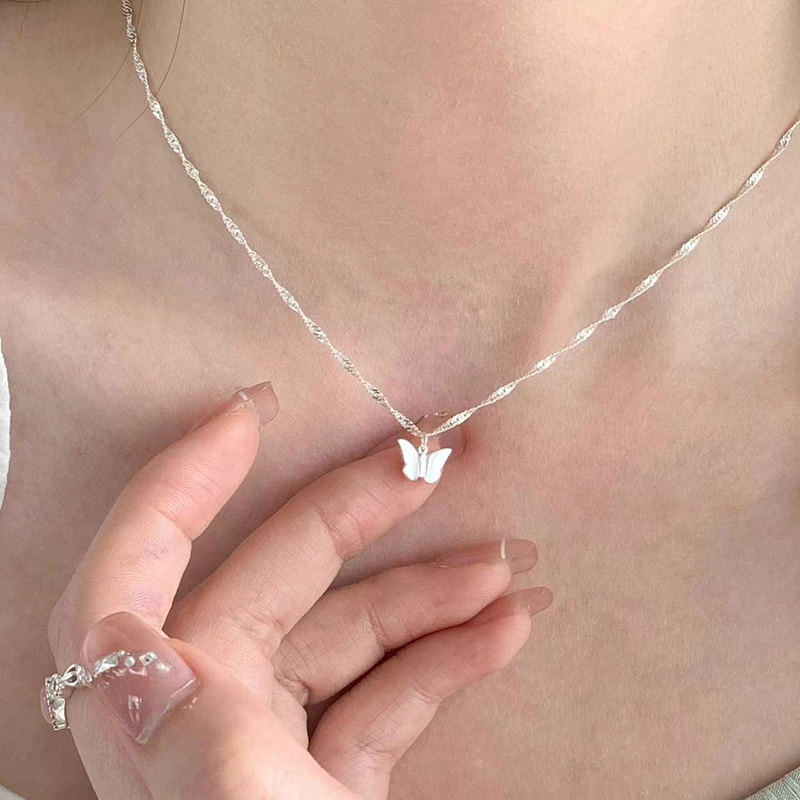 New 925 Sterling Silver Butter - Birth Flower Necklace ulasan dan harga