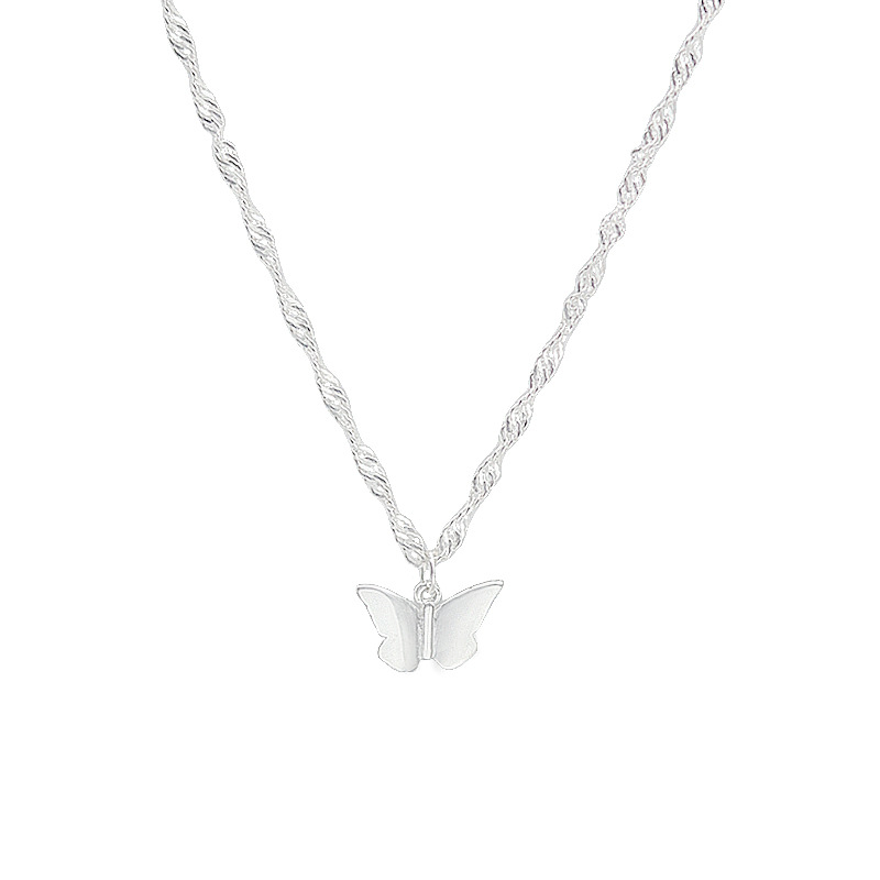 New 925 Sterling Silver Butter - Birth Flower Necklace ulasan dan harga